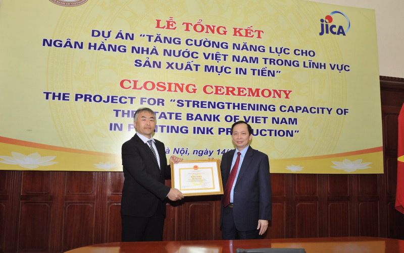 Lễ tổng kết Dự án “Tăng cường năng lực cho NHNN trong lĩnh vực sản xuất mực in tiền”